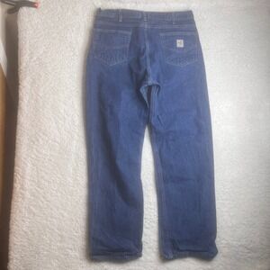 Carhartt FRB100 DNM FR Flame Resistant Relaxed Fit Jeans Mens 36x30 Made in USA